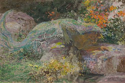Woman - Lizard, 1890, Karel Vítězslav Mašek