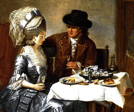 Dining out, 1780, Louis Bernard Coclers