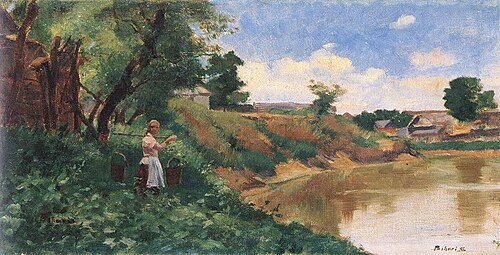 At the Banks of the River Zagyva, 1890, Sándor Bihari