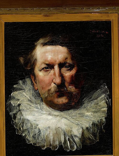 Portrait of a man in a frill, 1881, Teodor Axentowicz
