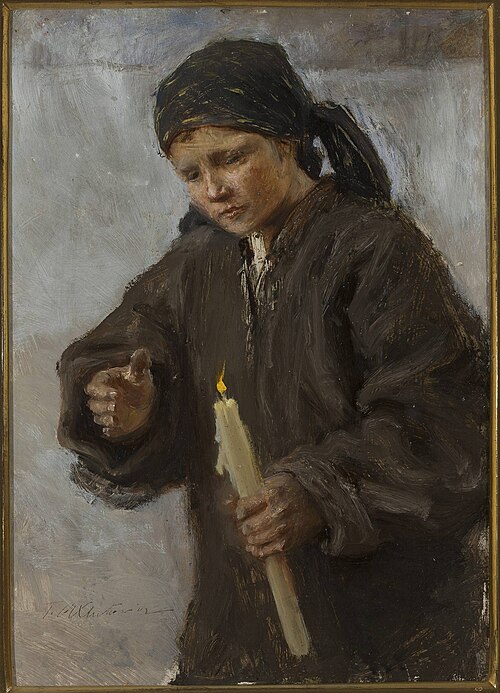 For the Candlemas, 1890, Teodor Axentowicz