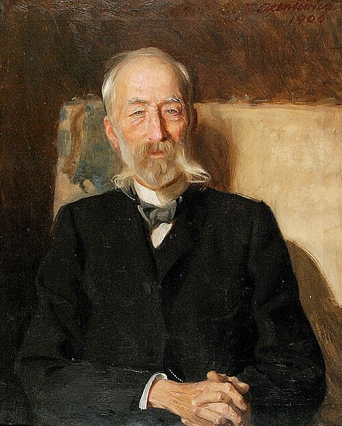 Portret sędziwego mężczyzny w fotelu, 1906, Teodor Axentowicz