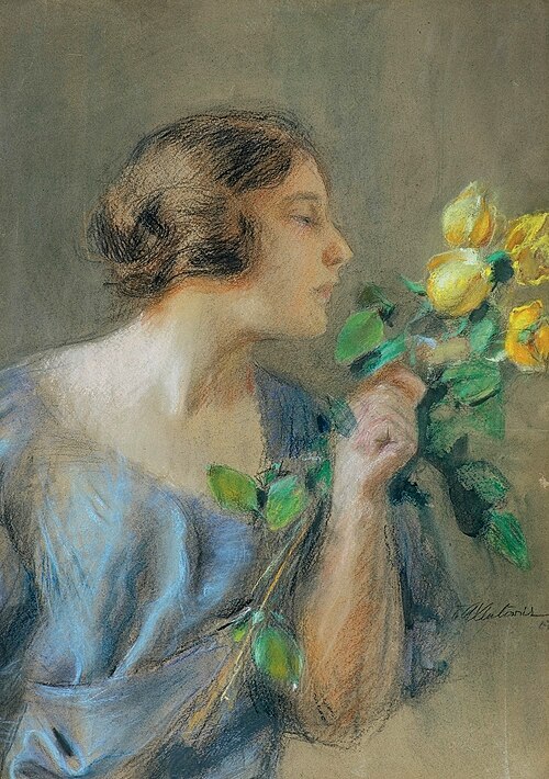 Żółte róże, 1907, Teodor Axentowicz