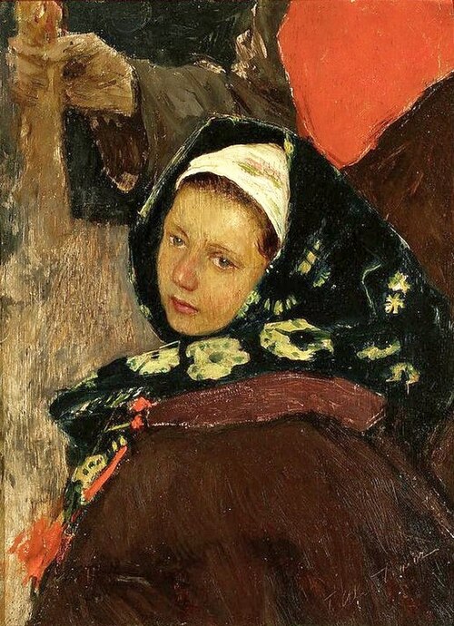Une ruthène - la tête d'une paysanne., 1895, Teodor Axentowicz