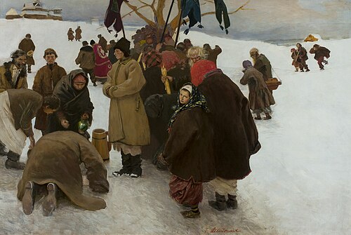 La Fête du Jourdain (Bénédiction de l'eau)., 1895, Teodor Axentowicz