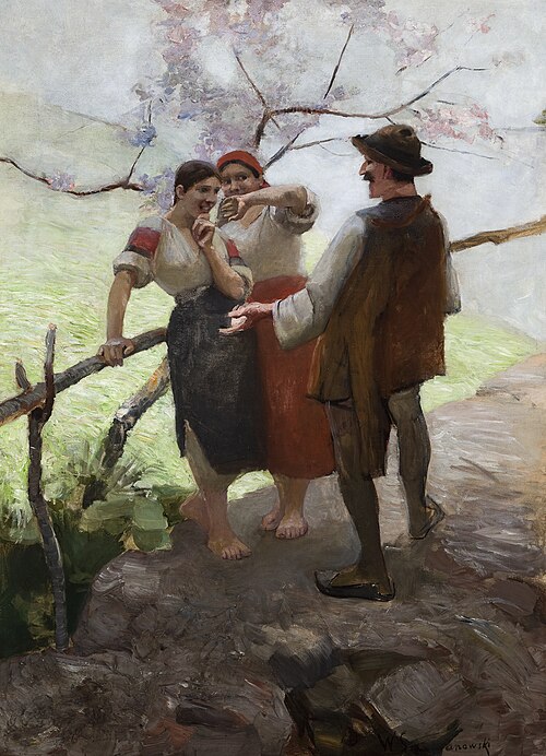 Hutsuls in Conversation, 1888, Wacław Szymanowski
