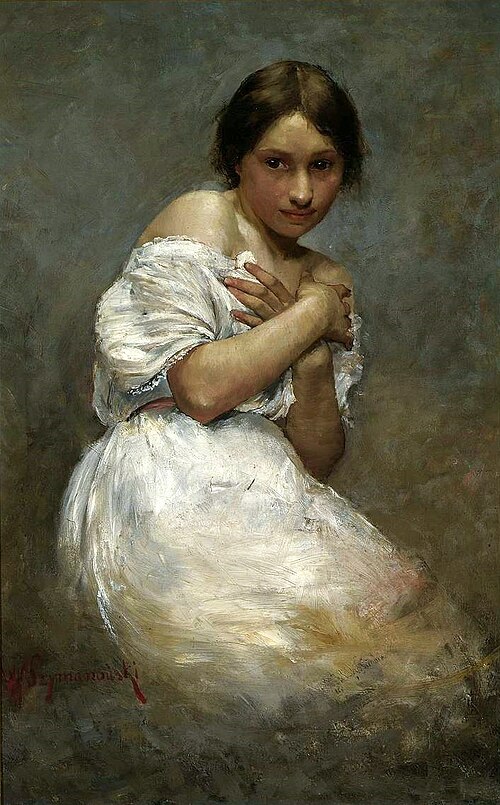 Portrait of a girl., 1875, Wacław Szymanowski
