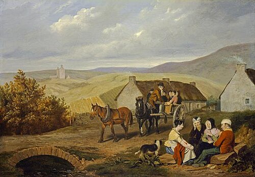 A Scottish Roadside Scene, 1830, Walter Geikie