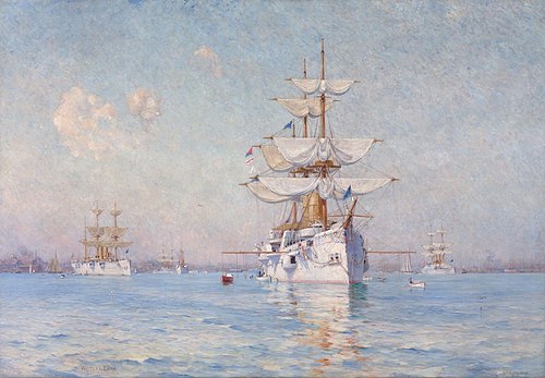 Peace (The White Squadron in Boston Harbor), 1891, Walter Lofthouse Dean