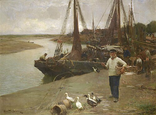 When the boats come in, 1892, Walter Frederick Osborne