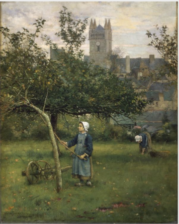 Apple Gathering, Quimperlé, 1883, Walter Frederick Osborne