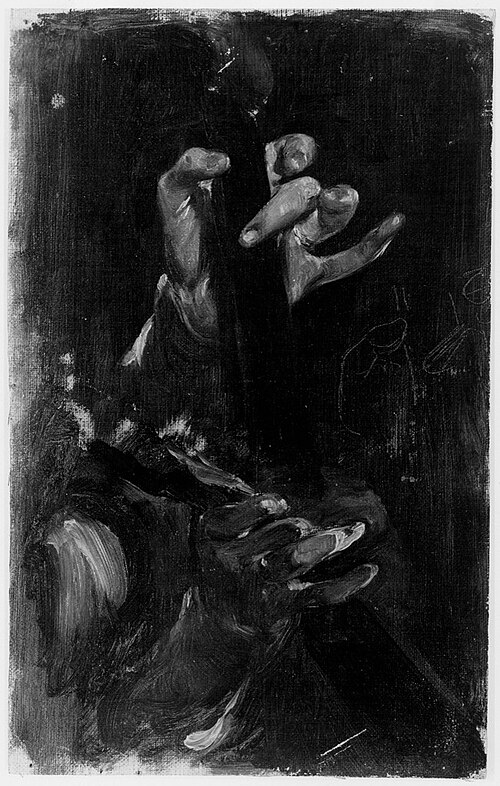 Study of Hands, , Walter Shirlaw