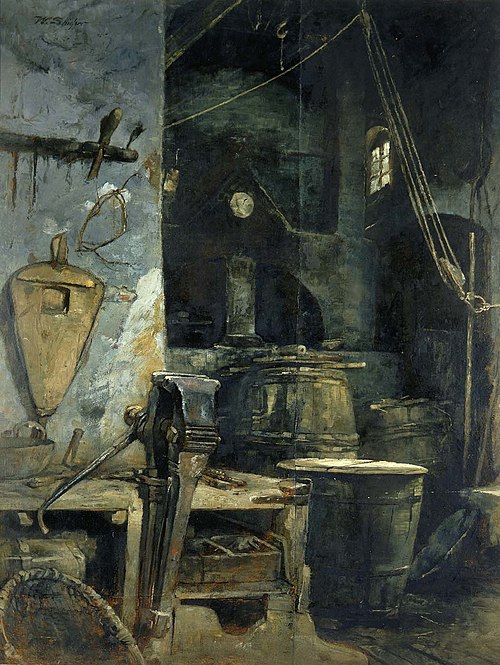 Bell Foundry, Germany, 1874, Walter Shirlaw