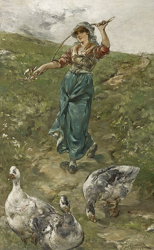 The Goose Herd, , Walter Shirlaw
