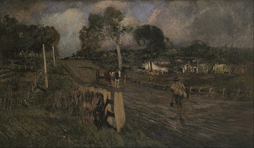Nearing the township, 1900, Walter Withers