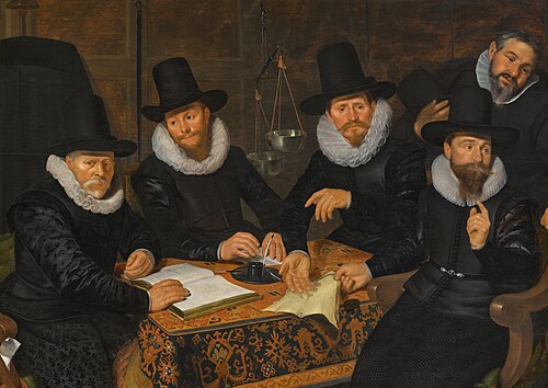 Vier Regenten der Groot Kamergilde, 1622, Werner van den Valckert
