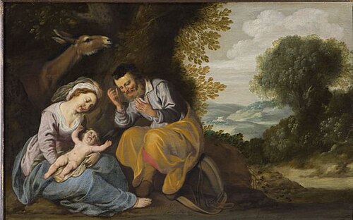 Rust op de vlucht naar Egypte, 1624, Lambert Jacobsz