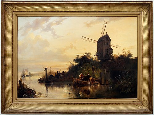 River Landscape with Mill, 1850, Wijnand Nuijen