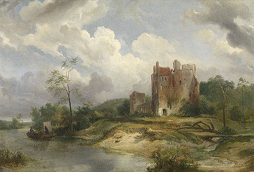 River Landscape with Ruin, 1835, Wijnand Nuijen