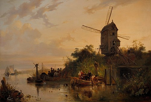Water Landscape with Mill, 1836, Wijnand Nuijen