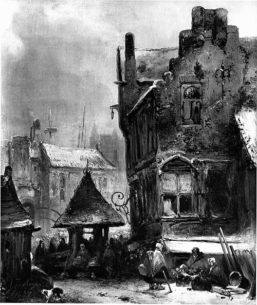 Cityscape in Winter, 1837, Wijnand Nuijen