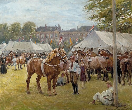 De nationale trekpaardententoonstelling op het Malieveld, 1933, Jan Hoynck van Papendrecht