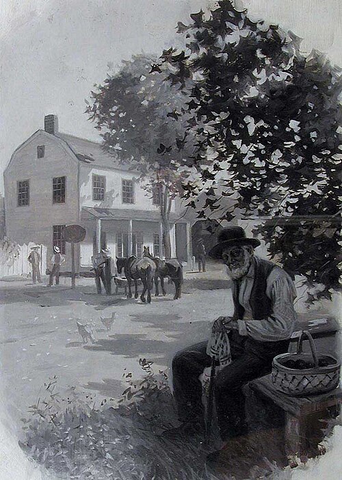 Illustration for 'Whatever the Weather May Be', Riley Songs of Cheer, 1905, Will Vawter