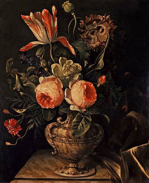 A vase of flowers, 1650, Willem Frederiksz van Royen