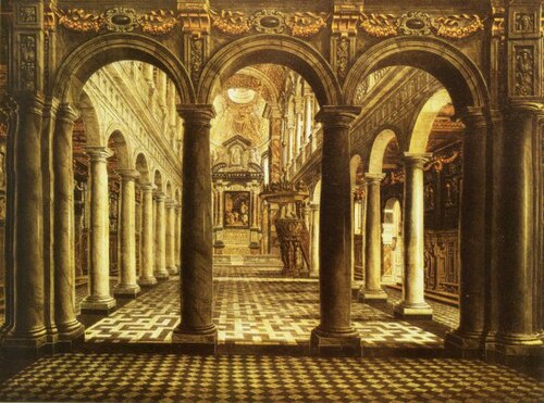 Interior of the Jesuit church in Antwerp, 1670, Wilhelm Schubert van Ehrenberg