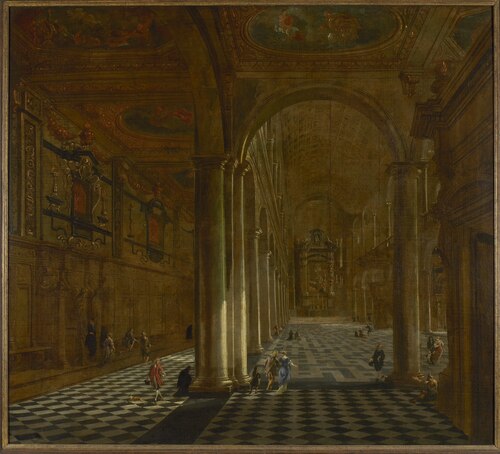 Interior of the Church of the Jesuits in Antwerp (now St. Carolus Borromeus Church), 1675, Wilhelm Schubert van Ehrenberg