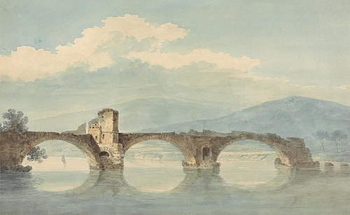 A Bridge over the Arno (?), , William Delamotte