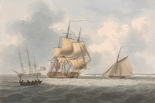 A Frigate Awaiting a Pilot, 1797, William Anderson