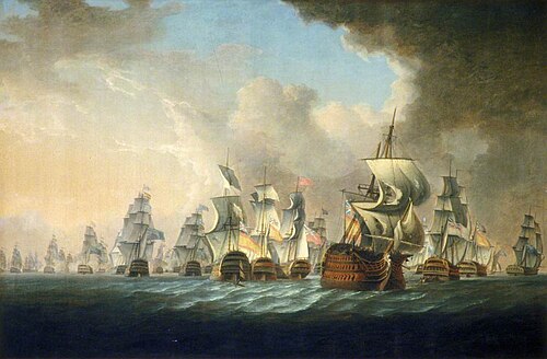The Battle of Cape St Vincent, 14 February 1797 (copy after Robert Cleveley), 1798, William Anderson