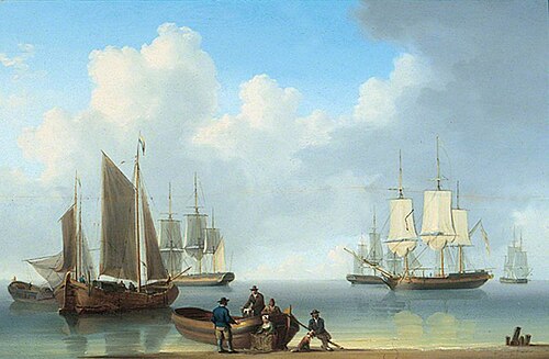 Sailing Ships off the Coast, 1803, William Anderson
