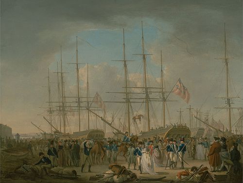 Hussars Embarking at Deptford, 1793, William Anderson
