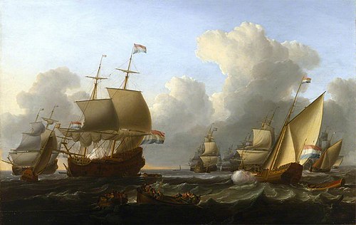 Dutch Shipping with a Flagship and a States yacht, , William Anderson