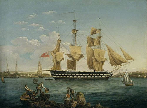 HMS Duncan at Mahon, 1824, William Anderson