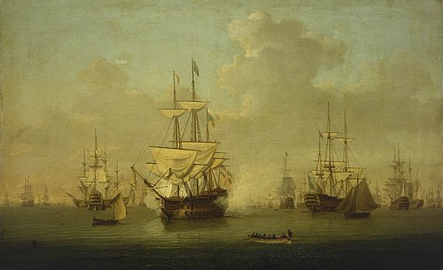 The 'Queen Charlotte' at the Review at Spithead, 1790, 1790, William Anderson