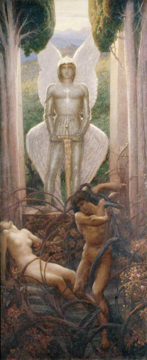 Adam and Eve Expelled from Eden, 1876, William Blake Richmond