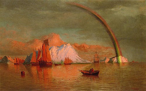 Coucher de soleil arctique avec arc-en-ciel, 1877, William Bradford