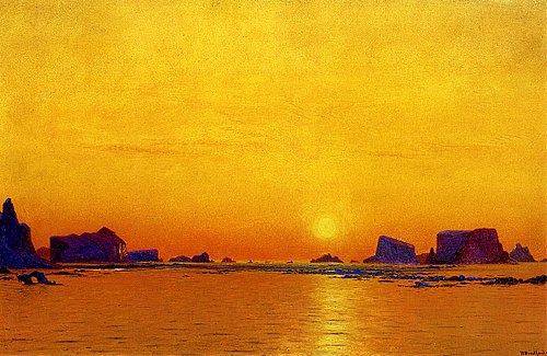 Floes sous le soleil de minuit, 1869, William Bradford