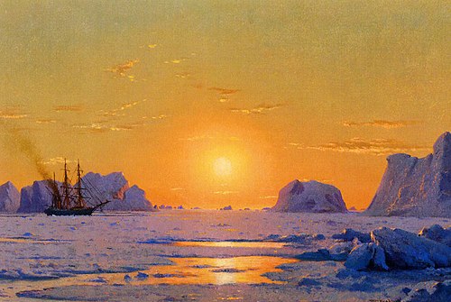 Au large du Groenland sous le soleil de minuit, 1873, William Bradford