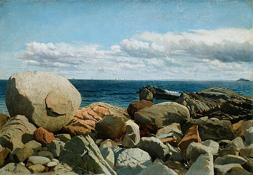 Coastal Rocks, Nahant: A Sketch, , William Bradford