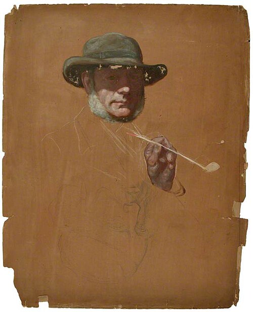 Man with a Pipe, 1840, William Bradley