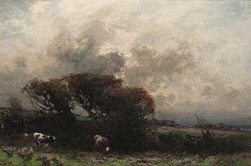 Cattle in a Stormy Landscape, 1900, William Bradley Lamond