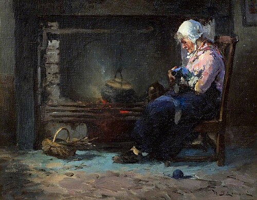 Woman Mending, , William Bradley Lamond