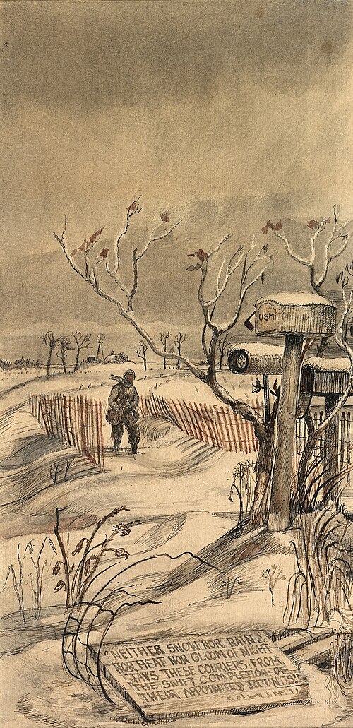 Iowa Landscape (mural study, left panel of tryptich for Monticello, Iowa Post Office), 1940, William C. Palmer