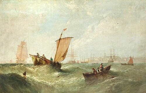 Fishing Boats off Harwich, 1873, William Calcott Knell