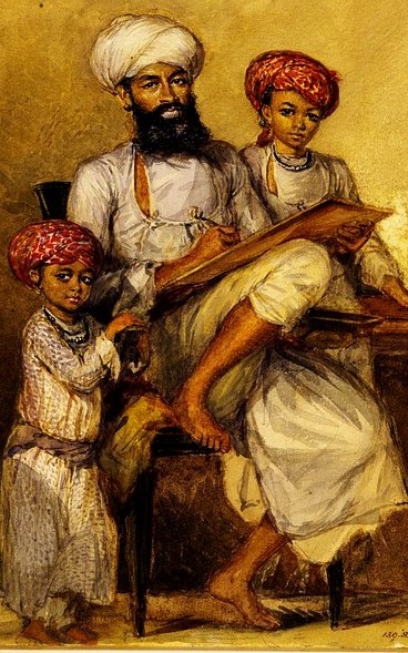 Portrait of Tara Chand, the court painter, 1851, William Carpenter