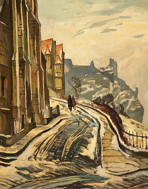 View from the Mound, Edinburgh, Looking West, 1929, William Crozier